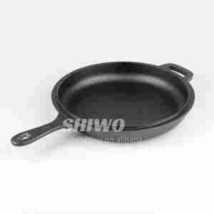 Poêle à pain 2 en 1 en fonte pré-assaisonnée avec couvercle et long manche - Product Image 5