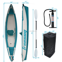 Bateau pneumatique FREESUN Canoekayak 4.1M, haute qualité, kayak à pagaies gonflable, logo personnalisé, canoekayak pour eaux vives, en vente.