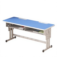 Fournisseur leader de bureaux d'école durables à deux places, hauteur réglable 120 cm, pour les projets scolaires du collège, B2B