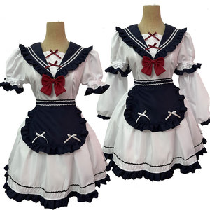 Japanese Anime Maid Cosplay Costume Sexy Navy Uniform Hat Suit 2023 New Lolita Sailor Dress for <strong>Women</strong> <strong>Halloween</strong> Party <strong>Clothing</strong> - Product Image 5