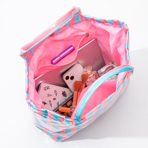 Bolsa de Mano de Gran Capacidad para Mujer, Elegante, Ligera, Impermeable, de PVC, con Asa para el Hombro, a Rayas, para Viajes, Compras y <span class=keywords><strong>Moda</strong></span> - Product Image 4