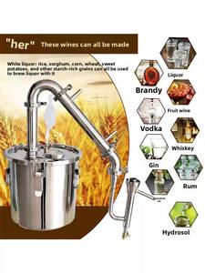 Petit distillateur domestique portable en acier inoxydable pour <span class=keywords><strong>gin</strong></span>, distillerie privée, eau distillée, machine domestique, boisson, vin - Product Image 4