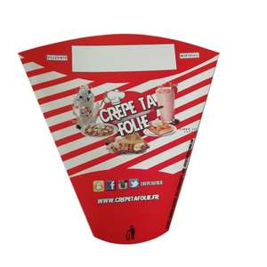 Empaque de Comida para Llevar, Conos de Papel para Crepas, Empaque para Rebanadas de Pizza y Panqueques - Product Image 3