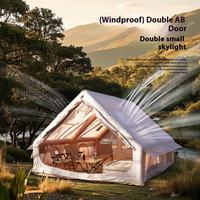 Tente de camping gonflable portable, imperméable, en tissu Oxford 300D, protection UV toutes saisons, avec pompe à air, pour 3-4 personnes, best-seller