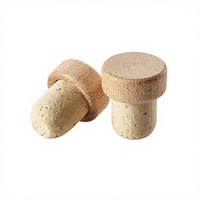 Bouchon en liège à poignée en T pour la maison, la cuisine, le bar à vin, le restaurant, la cave, bouchon de bouteille de vin anti-fuite