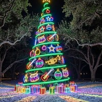 Décoration de lanternes de parc d'attractions sur mesure pour Noël, utilisation intérieure/extérieure, spectacle de lumière pour parc à thème