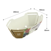 Boîte en papier personnalisée pour fruits avec couvercle en plastique, emballage de fruits durable, fenêtre transparente, présentoir robuste empilable, parfait pour les magasins