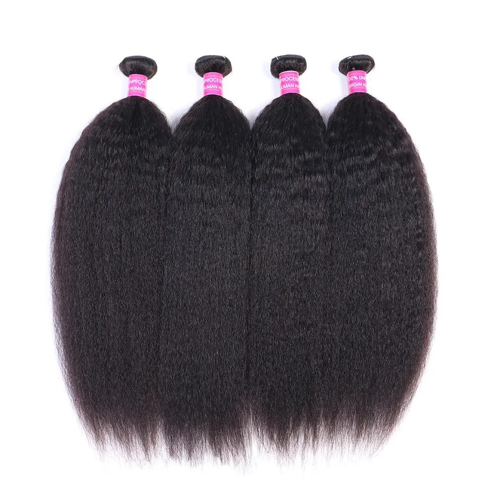 kinky straight hair bundles 8a peruvian human hair extensions 100% unprocessed cuticle algined yaki straight hair weft