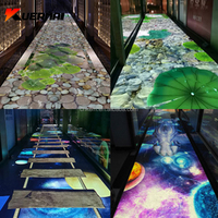 Projecteur interactif au sol Affichage holographique immersif Équipement publicitaire pour centre commercial Support de fête de mariage personnalisé