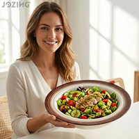 Assiette Moderne en Céramique Écologique Jetable à Bord Large pour Pâtes, Soupes et Salades – Fourniture de Vaisselle pour Restaurants et Hôtels (Vente en Gros)