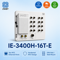 Cisco Switch Catalyst IE-3400H-16T-E Hochleistungs-IP67-Switch 16x 1G M12 X-Coded -40°C bis 75°C Wandmontage Lüfterloser Netzwerk-Essentials-Switch
