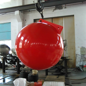 Bouée marine en polyéthylène (PE) à haute flottabilité de taille personnalisée voies navigables de mer boule de flotteur en plastique rempli de mousse avec ligne <span class=keywords><strong>d</strong></span>'avertissement de charnière - Product Image 3