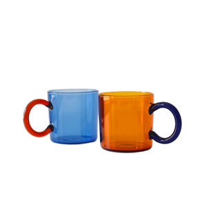 Verres à vin et à bière créatifs en verre borosilicate coloré de 250 ml, résistants à la chaleur, écologiques, au design classique - Product Image 1