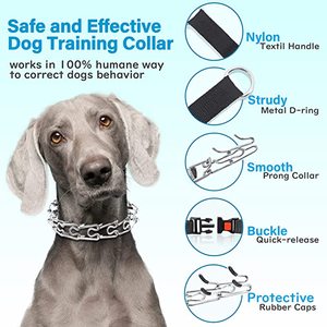 Supet Dog <strong>Prong</strong> <strong>Collar</strong>, Adjustable Dog <strong>Training</strong> <strong>Collar</strong> with Buckle for Small Medium Large Dogs - Product Image 3