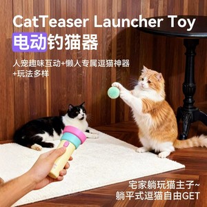 Dispositif de pêche électrique pour chat, pistolet à déclenchement à un bouton, rétractable et rapide, jouet pour chat stimulant l'activité, jouet électrique pour chat paresseux - Product Image 5