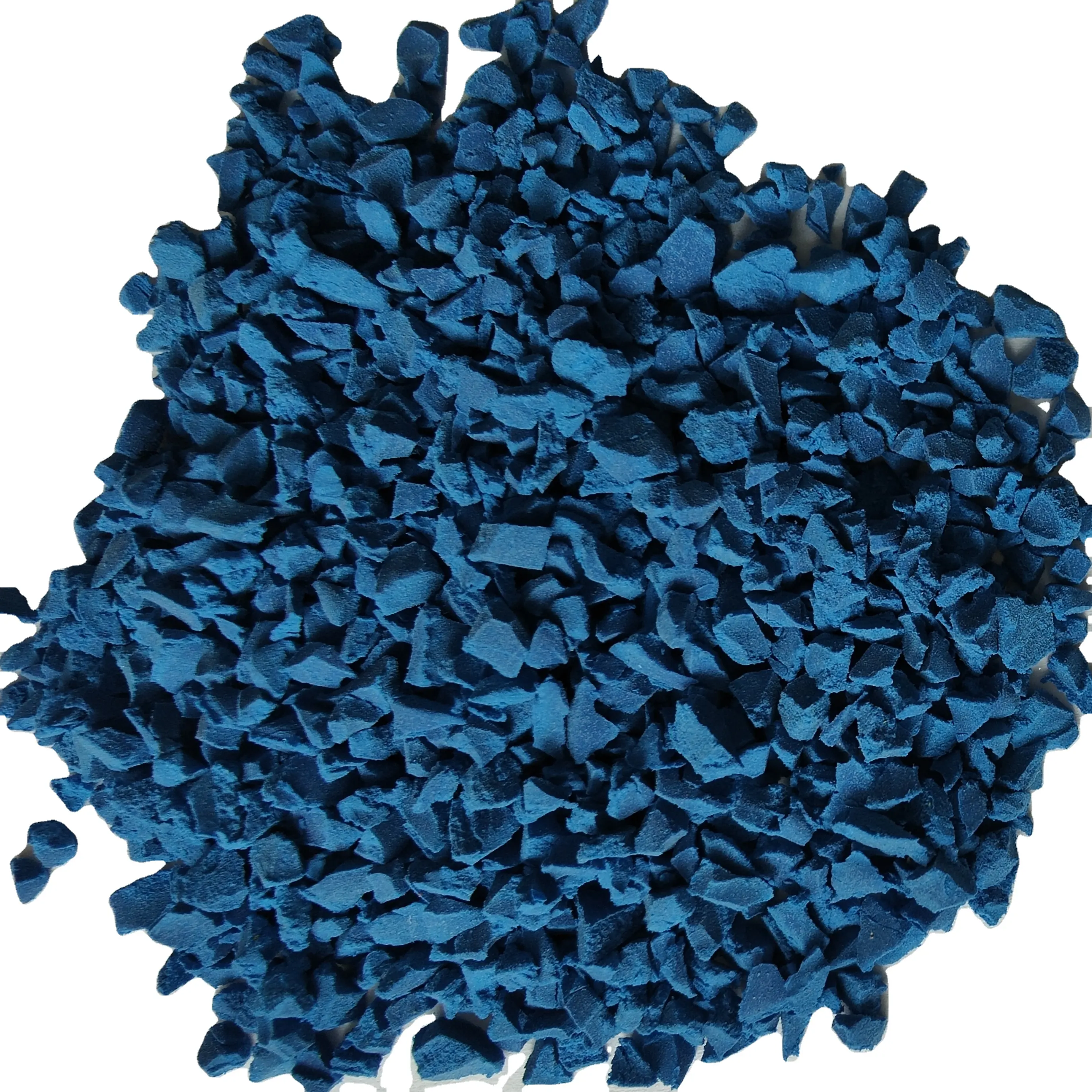 Koyu mavi EPDM kauçuk granüller plastik koşu parça okul oyun alanı yüksek kalite spor kauçuk malzeme üreticisi fiyat