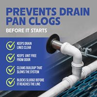 Tablettes nettoyantes écologiques Janix non corrosives pour bac de condensation de climatiseur, compatibles avec les systèmes de drainage de climatiseurs centraux et de climatiseurs fenêtre