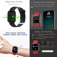 Lemfo — montre connectée 116 plus, écran oled HD, numérique, rappel d'appel, moniteur de sommeil, alarme mclock, pour sport, nouveau