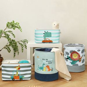 Dirty Clothes <b>Basket</b> Lion Giraffe Child Toys Cartoon Hamper <b>Foldable</b> Home Storage Appliances - Product Image 1