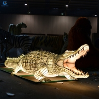 CCFL06 Chinesische Mitte-Herbstfest-Laternen-Dekoration: Tierkrokodil-Laternen für den Wasserpark