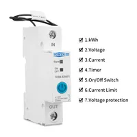 Interruptor de Circuito Inteligente WiFi Ewelink Monofásico de 63A, Medidor de Energía, Temporizador de Consumo, para Hoteles, Operado por Android