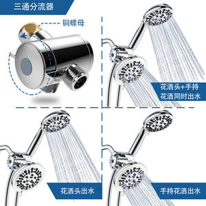 Juego de cabezal de ducha multifuncional de 9 modos con rociador superior tipo lluvia, diseño moderno para uso en el baño - Product Image 3