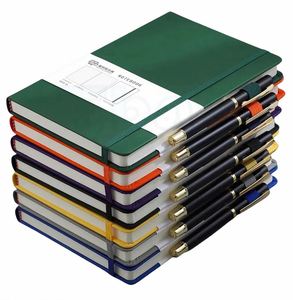 Academic A5 A6 Logo Customized Pocket PU Leather Diary Note <b>Book</b> Custom Elastic Band Hardcover Budget Pocket Notebook - Product Image 4