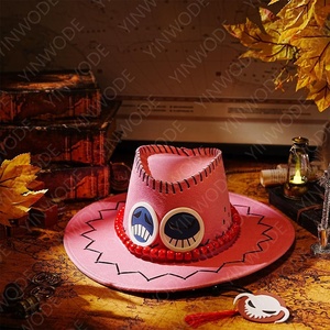 <span class=keywords><strong>Chapeau</strong></span> <span class=keywords><strong>de</strong></span> cowboy en feutre unisexe One Piece <span class=keywords><strong>Portgas</strong></span> <span class=keywords><strong>D</strong></span>. <span class=keywords><strong>Ace</strong></span> pour cosplay, idéal pour enfants et fans, accessoire <span class=keywords><strong>de</strong></span> costume <span class=keywords><strong>de</strong></span> fête, cadeau, vente en gros - Product Image 3