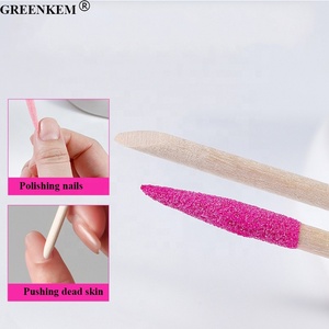 Nouveau bâton de polissage et de ponçage des ongles en bois à double tête, professionnel, solide, coloré, 10 pièces/sac, bois d'orange, élimine les peaux mortes - Product Image 4