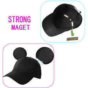 5 paia/confezione di cuscinetti auricolari per mouse di alta qualità, con stampa di paillettes fai-<span class=keywords><strong>da</strong></span>-te, con attacco magnetico rimovibile per cappelli e fasce per capelli - Product Image 1