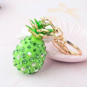 Creative Pineapple Keychain Pendant with Diamonds Bag Accessory Pendant Fruit <b>Key</b> <b>Chain</b> - Product Image 3