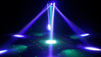 Six bras Mini Moving Bee Eye LED faisceau de lumière Laser vert rouge et RGBW émettant des couleurs pour Disco Party Stage DJ Dance Floor