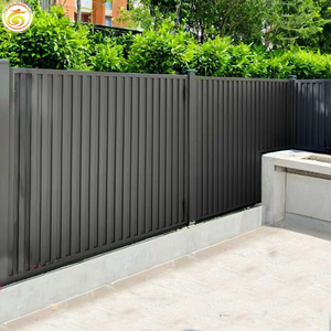 Panneaux de clôture d'intimité entièrement fermés, blocage visuel à 100%, design en aluminium pour villa, piscine, périmètre d'hôtel - Product Image 5
