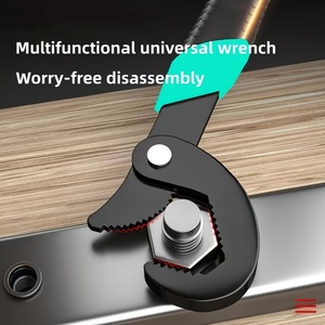 Juego de llaves de tubo de aleación de acero al carbono autoblocante ajustable Universal grande abierto para lavabo de baño Industrial OEM Métrico - Product Image 3