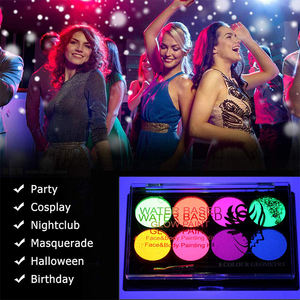 Kit de <span class=keywords><strong>pintura</strong></span> corporal de cara oscura <span class=keywords><strong>con</strong></span> brillo de neón de 8 colores, pinturas acrílicas, <span class=keywords><strong>pintura</strong></span> de vidrio Rgb, 7 colores para decoración de cristal acrílico Suelto - Product Image 2