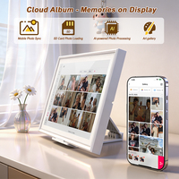 Calendario Digital Inteligente WiFi para la Familia, Reloj Digital de Pared con Pantalla Táctil y Sincronización de Fotos por Aplicación para Cocina y Hogar