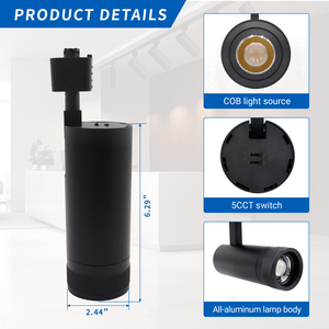 ETL cấp giấy chứng nhận Zoomable 10 Wát 20 Wát 30 wát <span class=keywords><strong>LED</strong></span> ánh sáng theo dõi 3 dây hệ thống Focus <span class=keywords><strong>Led</strong></span> <span class=keywords><strong>COB</strong></span> ánh sáng theo dõi cho Bảo tàng triển lãm Bộ sưu tập - Product Image 6