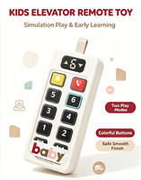 Jouet interactif éducatif pour bébés et tout-petits : ascenseur de simulation avec panneau de boutons lumineux et télécommande pour l'apprentissage précoce