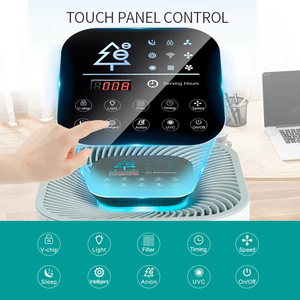 منقي هواء ذكي صغير للغرف مع مؤين الكربون النشط ومحفز ضوئي ووظائف متعددة مع معقم بالأشعة فوق البنفسجية - Product Image 2