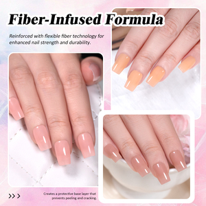 Bozlin 10ml ไฟเบอร์ซ่อมเล็บแตกเจลต่อเล็บไฟเบอร์กลาส12สีไฟเบอร์ - Product Image 6