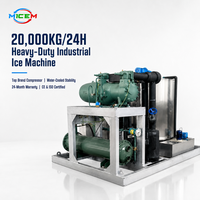 Machine à glace en flocons industrielle automatique de 20 tonnes, compresseur, construction en acier inoxydable, pour centre de production de glace à haute productivité
