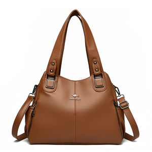 Luxury Designer Ladies Large Capacity Purse <b>Bags</b> Sac a Main <b>Soft</b> PU <b>Leather</b> Handbags for Women Vintage Shoulder Tote <b>Bag</b> - Product Image 1