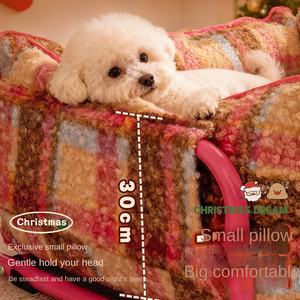 Nid de canapé en peluche <span class=keywords><strong>pour</strong></span> animaux de compagnie ASTON, <span class=keywords><strong>pour</strong></span> l'hiver, Noël, les <span class=keywords><strong>vacances</strong></span>, petit et moyen <span class=keywords><strong>chien</strong></span>, amovible, lavable, installation facile, lit <span class=keywords><strong>pour</strong></span> animaux de compagnie - Product Image 1