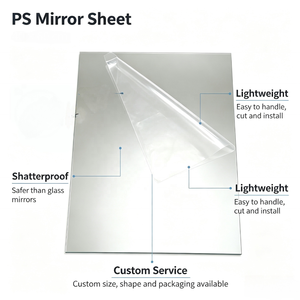 Custom PS <b>Mirror</b> Sheet Shatterproof Unbreakable Panel Lightweight Reflective <b>Board</b> 1.5mm Thick 210x297mm - Product Image 2