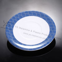 Assiettes Yongsheng bleues et blanches, vaisselle moderne en porcelaine, fabricants de vaisselle en mélamine en Chine