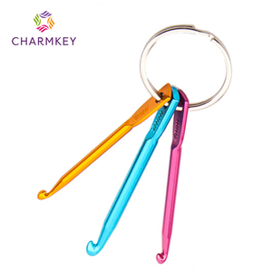 Charmkey 3 uds por juego Mini ganchos de ganchillo de aluminio 3mm 4mm 5mm llavero juego de ganchos de ganchillo - Product Image 5
