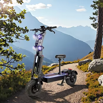 Electric Off-road E-Scooter 72V40AH 10000W Dual Motor Foldable Waterproof 80-100KM/H 80-120km Range All-Terrain Free Shipping