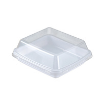 Boîte d'emballage jetable en PET transparent pour gâteau à la crème de style ancien, style japonais, tranché, avec garniture de viande de porc, vente en gros d'usine