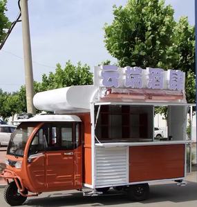 Elektrikli üç tekerlekli gıda kamyon mobil dondurma kiosk açık eğlence yemek arabası satılık - Product Image 4