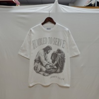 T-shirt personnalisé OEM avec impression DTG, coupe ample et carrée, en coton, style court, effet vieilli, délavé à l'acide, vintage, streetwear pour homme